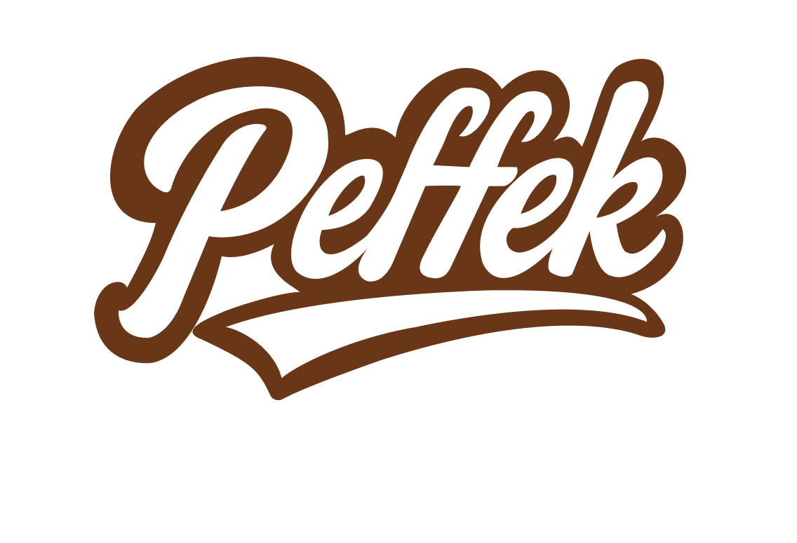 Peffek Fried Chicken logo with bold stylised lettering and a swoosh underline, representing the brand’s identity in fried chicken.